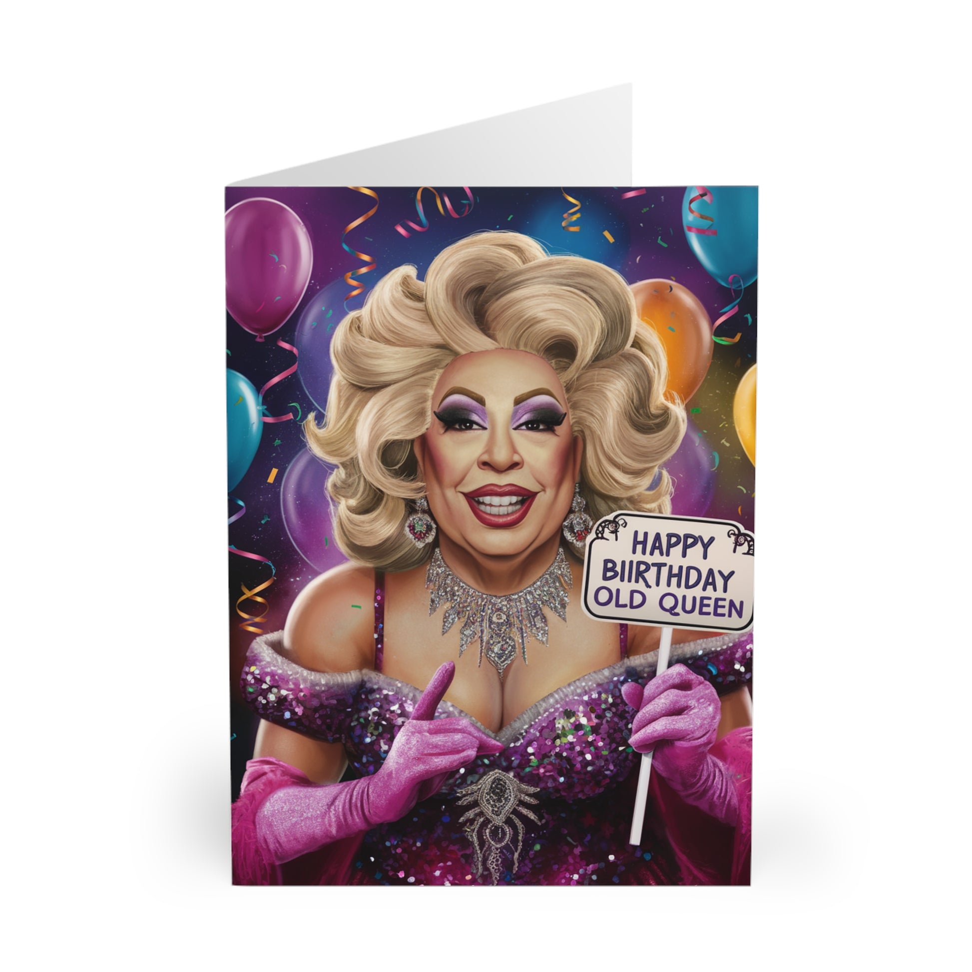 Front Gay Birthday Card Happy Birthday Old Queen