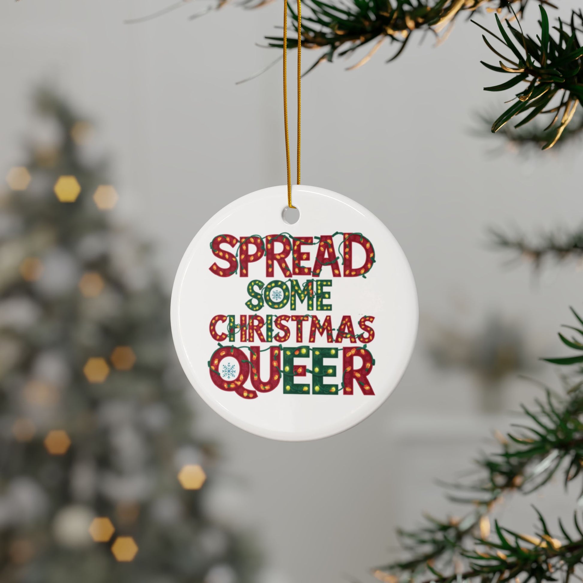 Tree Gay Christmas Bauble Spread Some Christmas Queer 