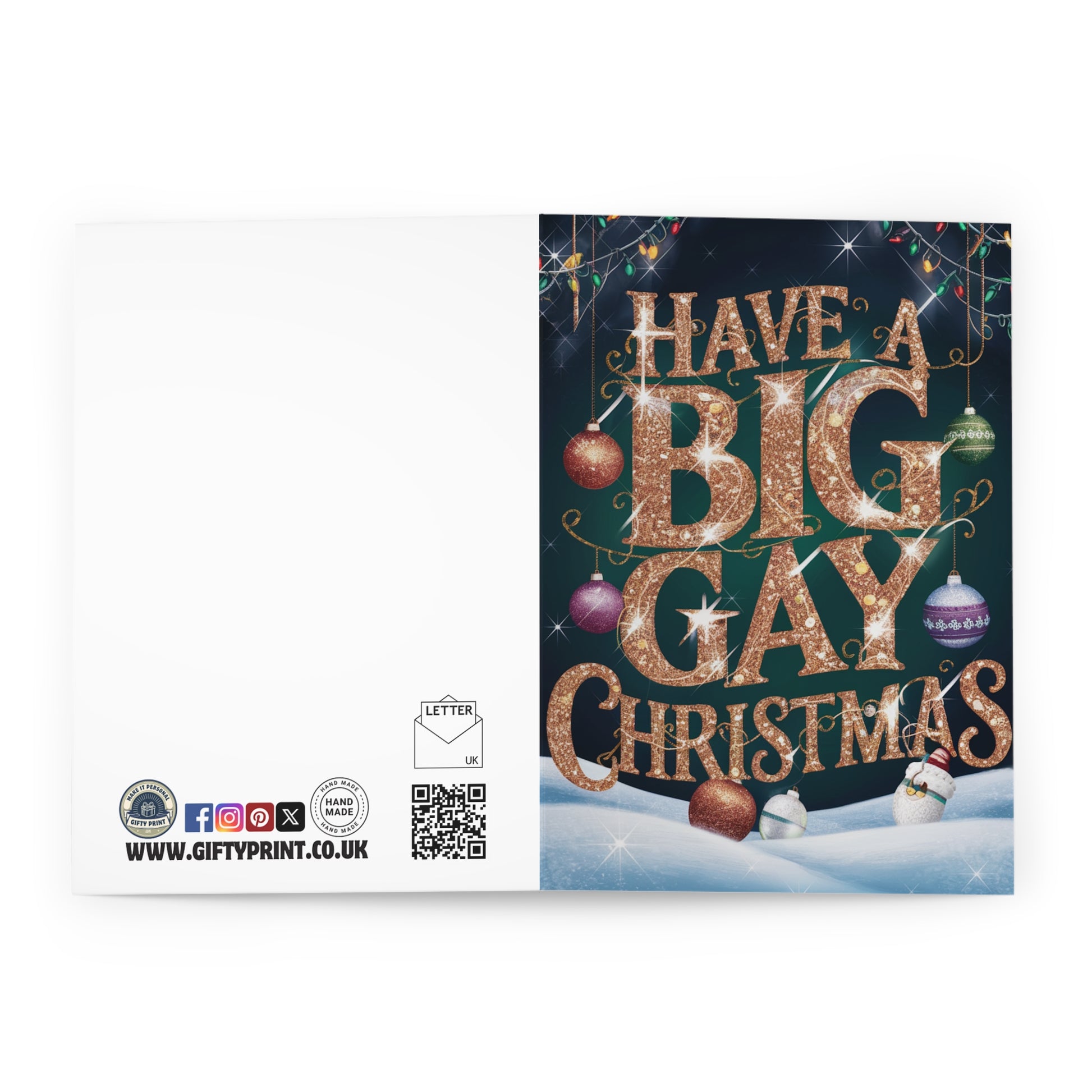 Open Gay Christmas Card Have A Big Gay Christmas