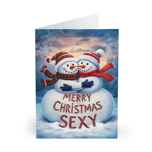 Front Gay Christmas Card Merry Christmas Sexy Snowmen 