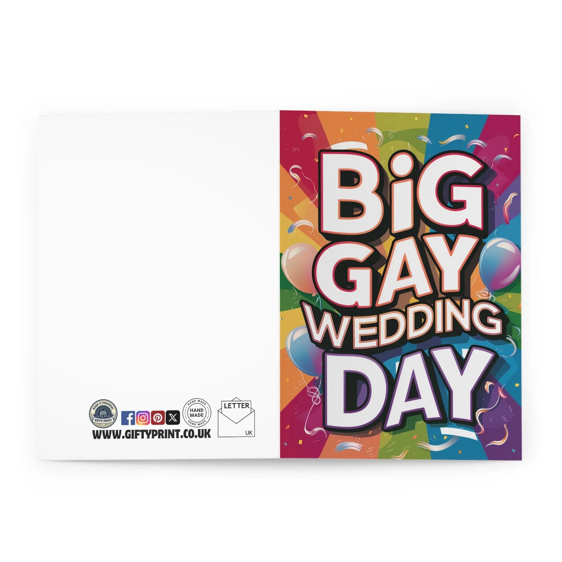 open view of Gay Wedding Card Big Gay Wedding Day