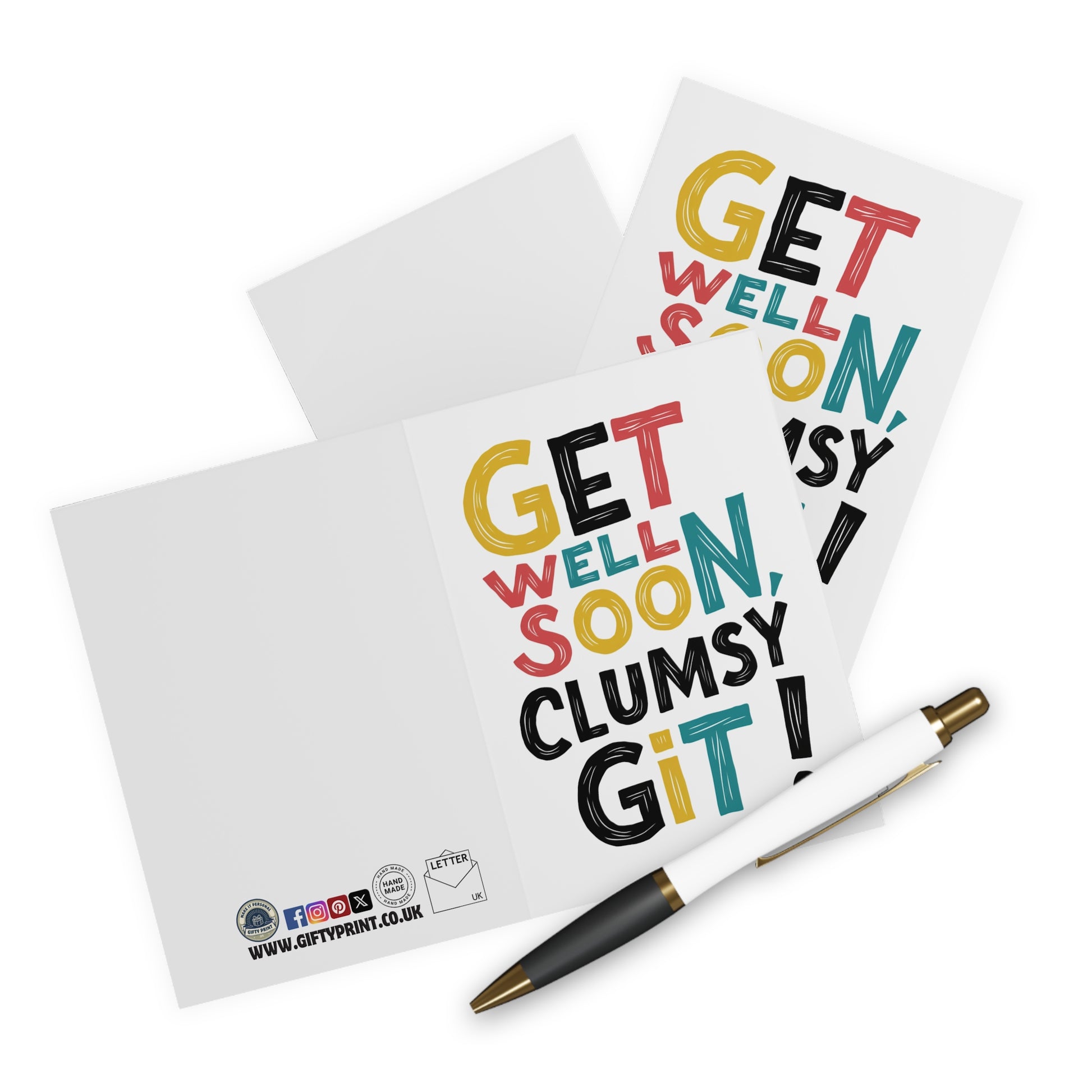 context Get Well Soon Card Get Well Soon You Clumsy Git