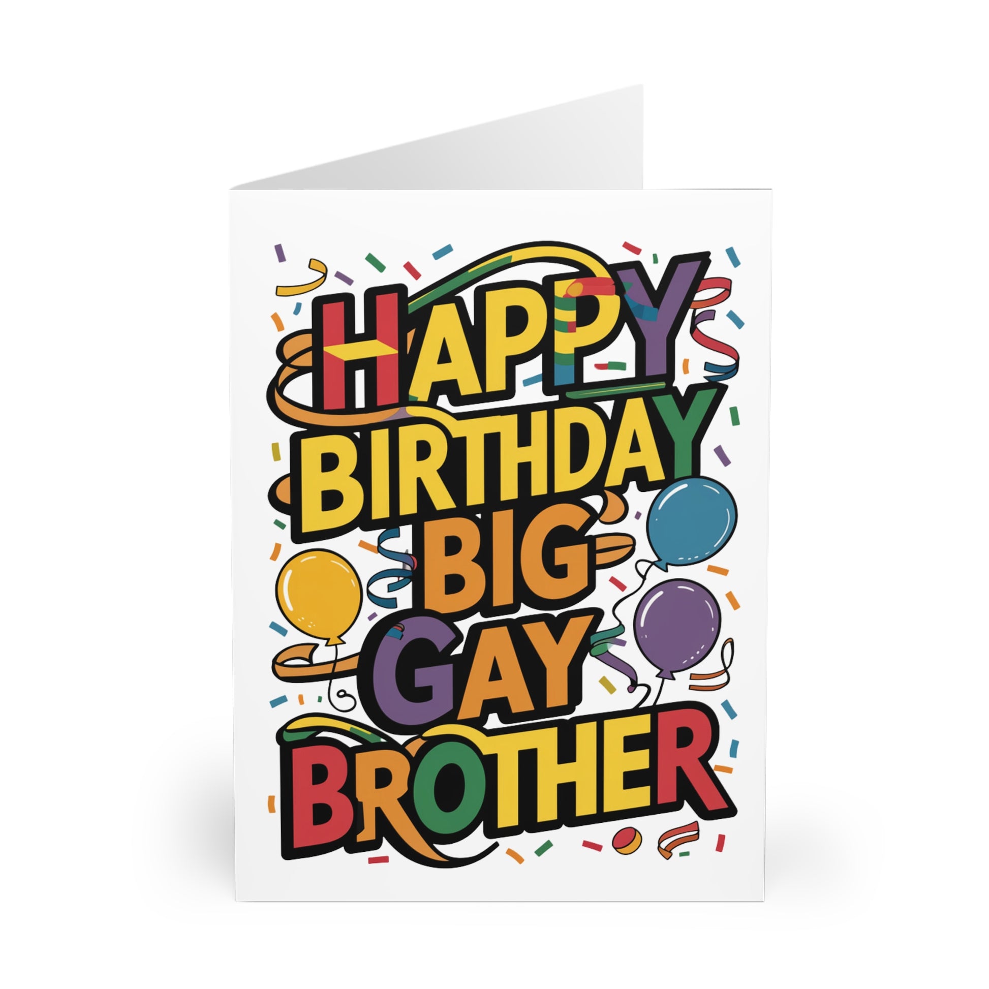 Front Happy Birthday Big Gay Brother Birthday Card