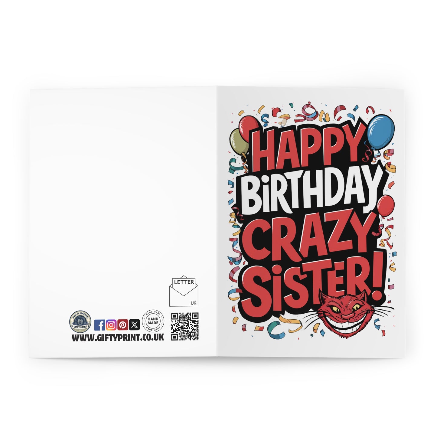 Open Happy Birthday Crazy Sister Birthday Card