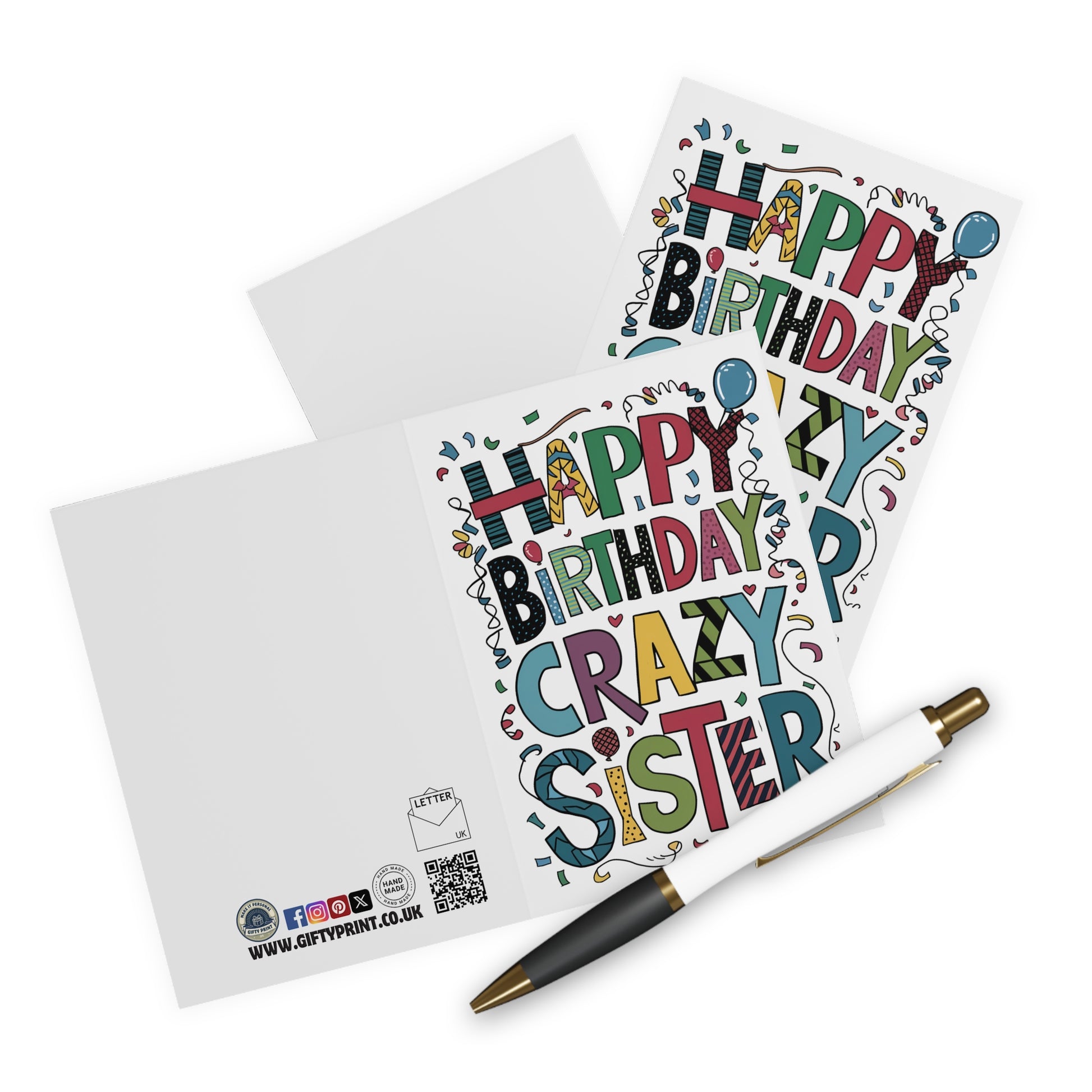 Context Happy Birthday Crazy Sister Colour Birthday Card