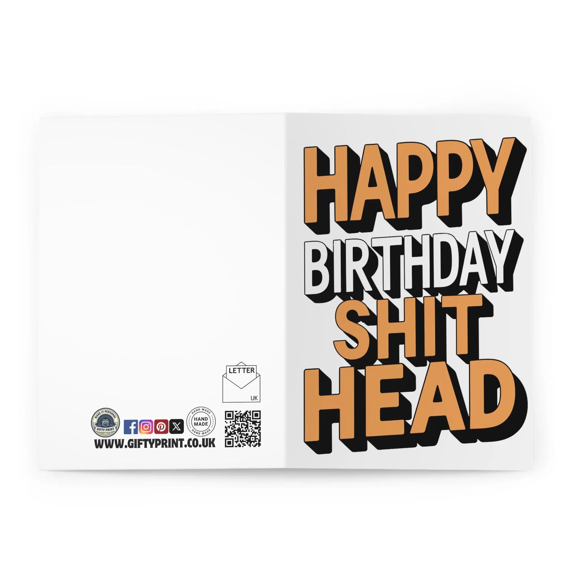 Open Happy Birthday Shit Head Birthday Card