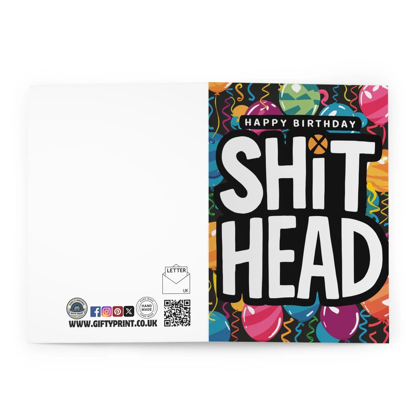 Open Happy Birthday Shit Head Birthday Card