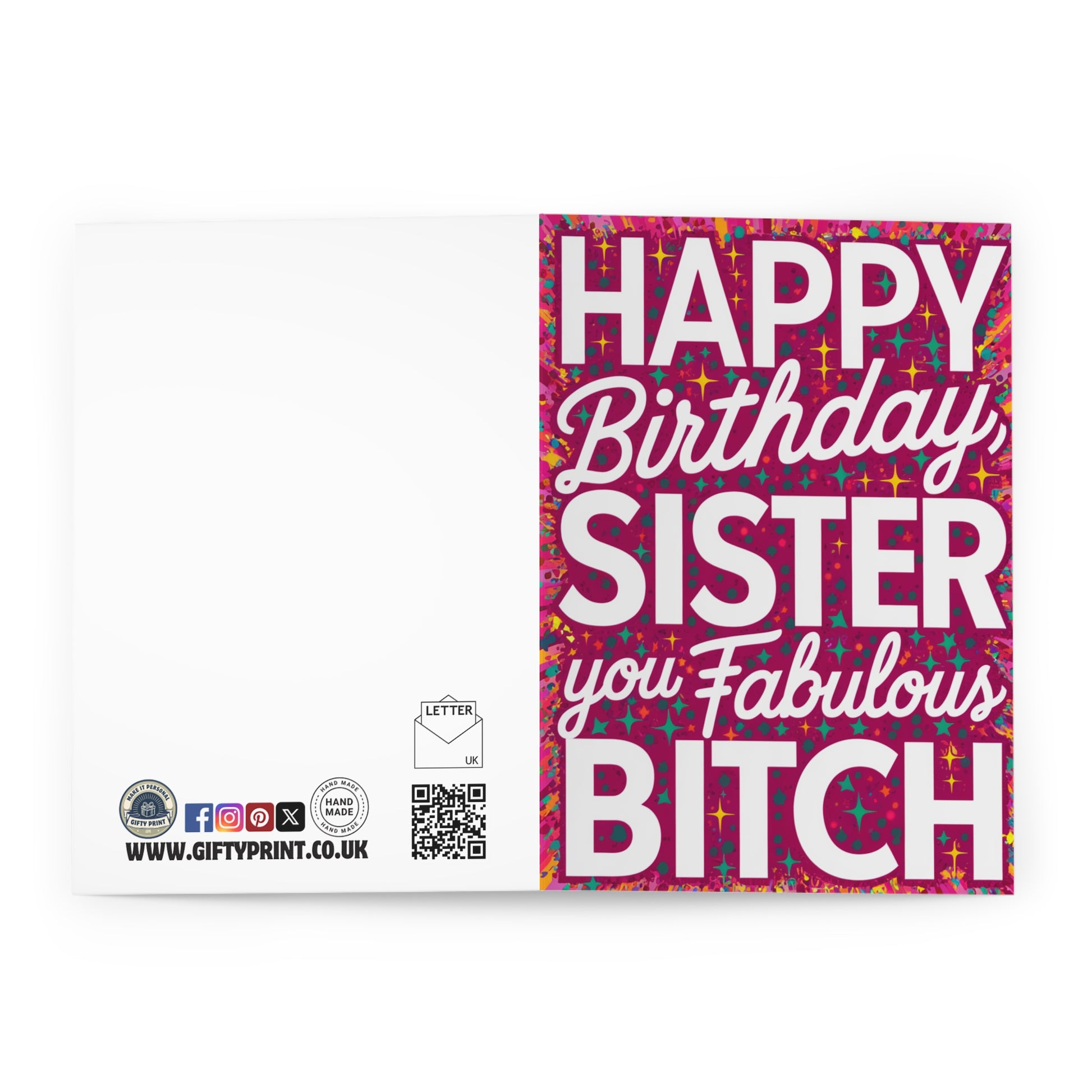 Open Happy Birthday Sister You Fabulous Bitch Birthday Card