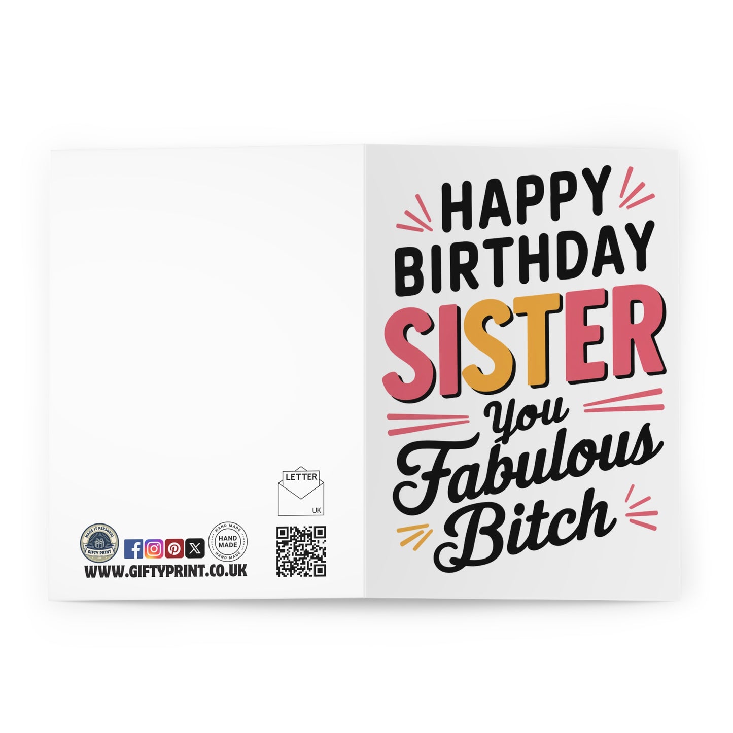 Open Happy Birthday Sister You Fabulous Bitch Birthday Card