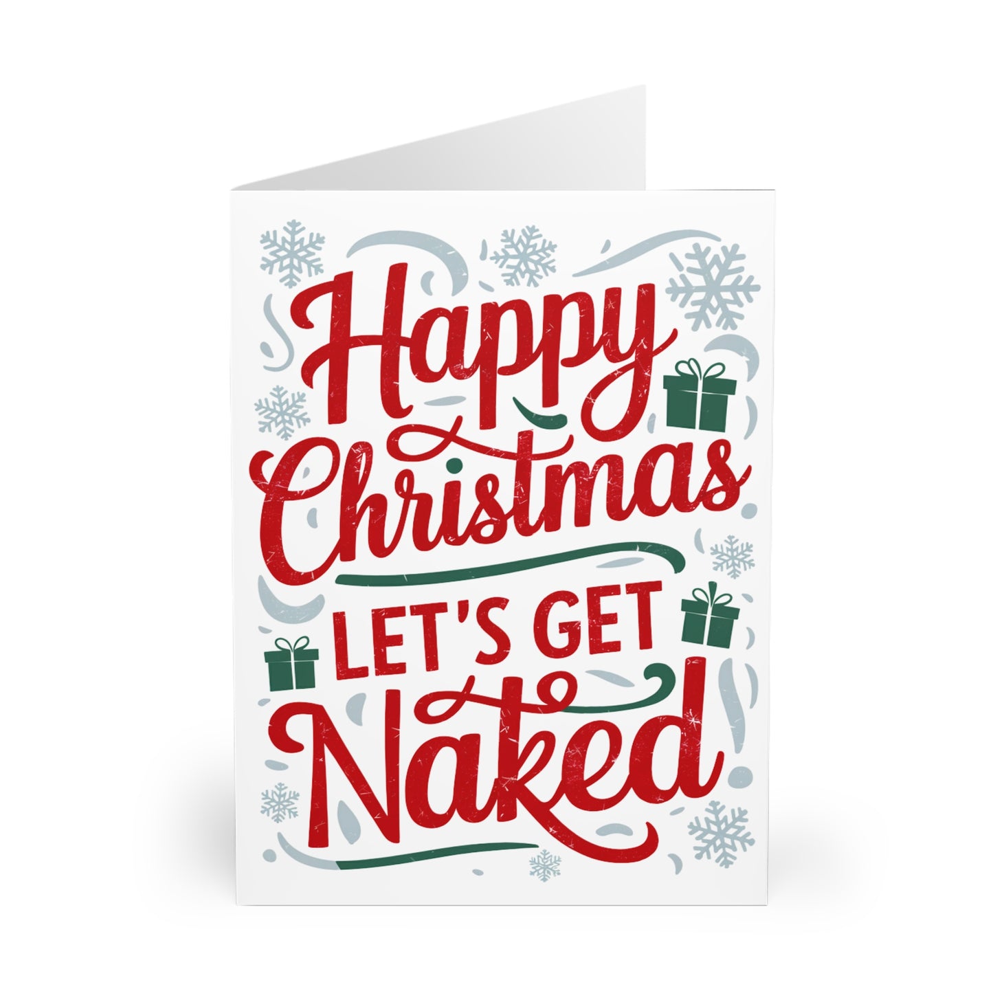 Front Happy Christmas Let's Get Naked Christmas Card