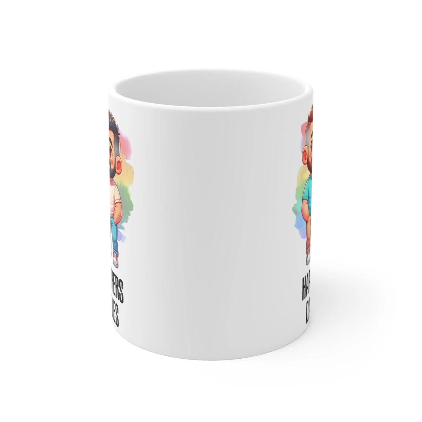 Front view Fathers Day Mug Gay Daddies Happy Fathers Day