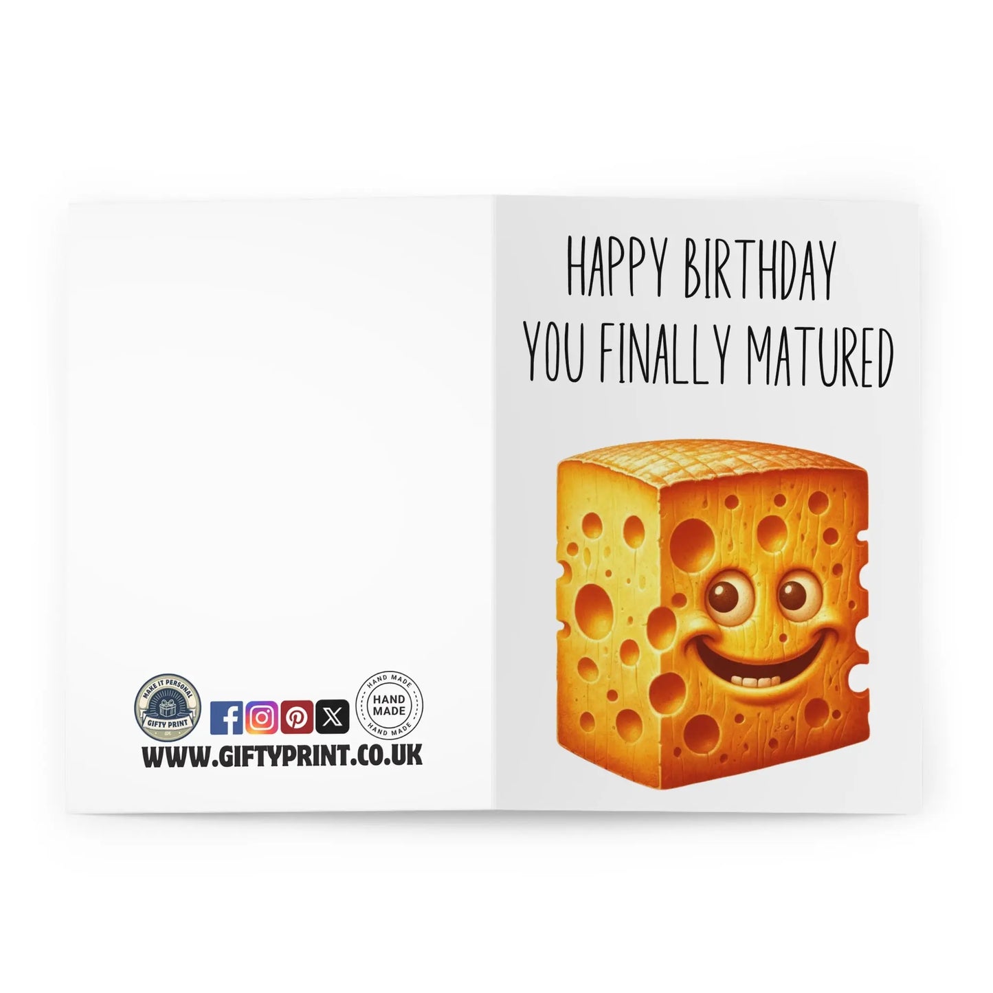 open view of Birthday Card Happy Birthday You Finally Matured Cheese