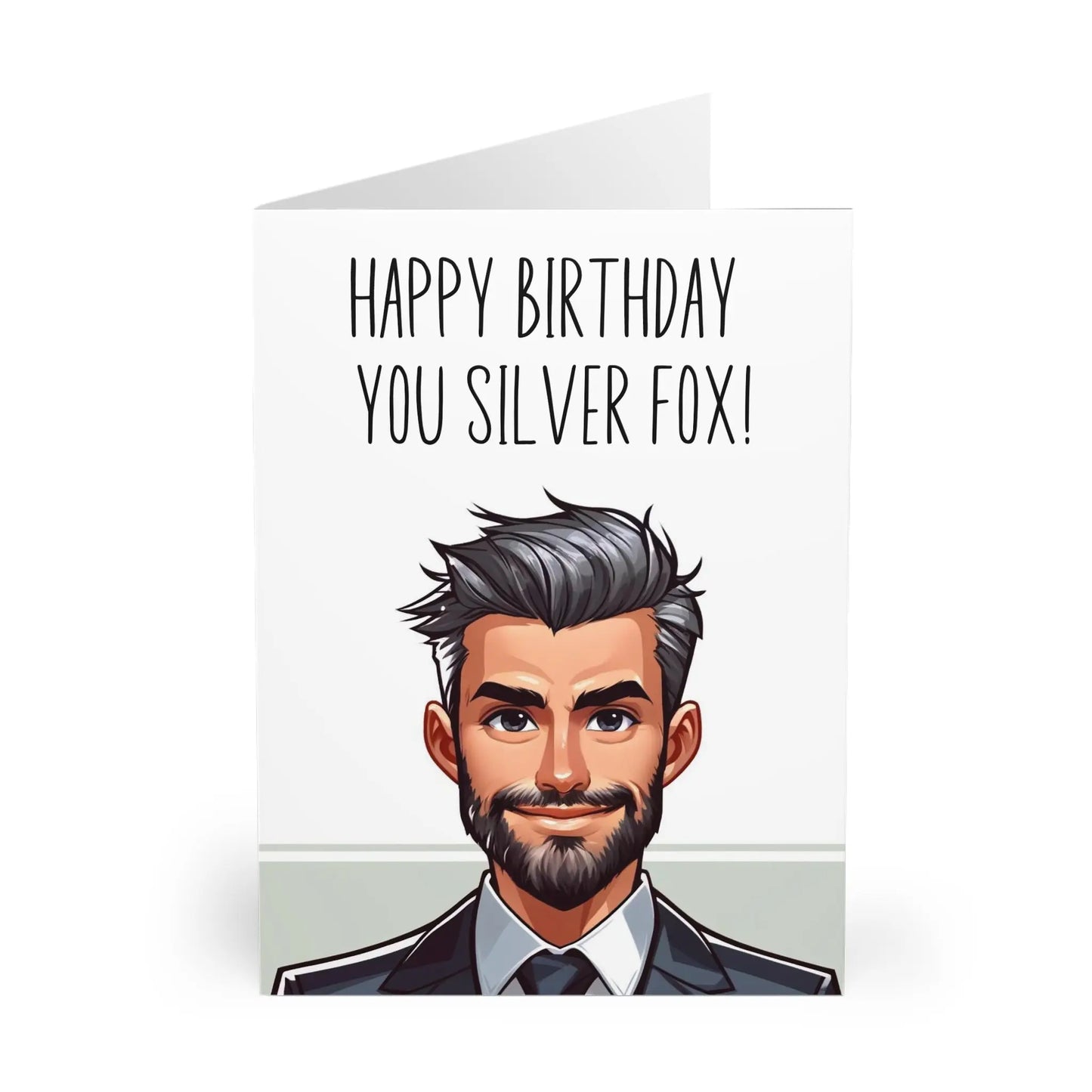 Happy Birthday You Silver Fox Birthday Card