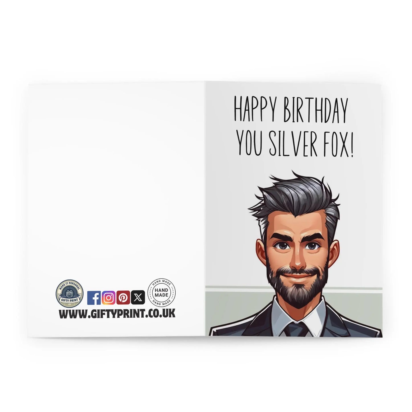 Happy Birthday You Silver Fox Birthday Card