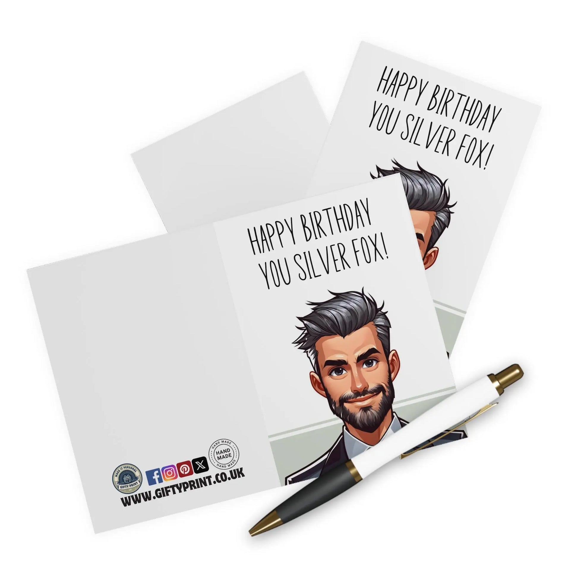 Happy Birthday You Silver Fox Birthday Card