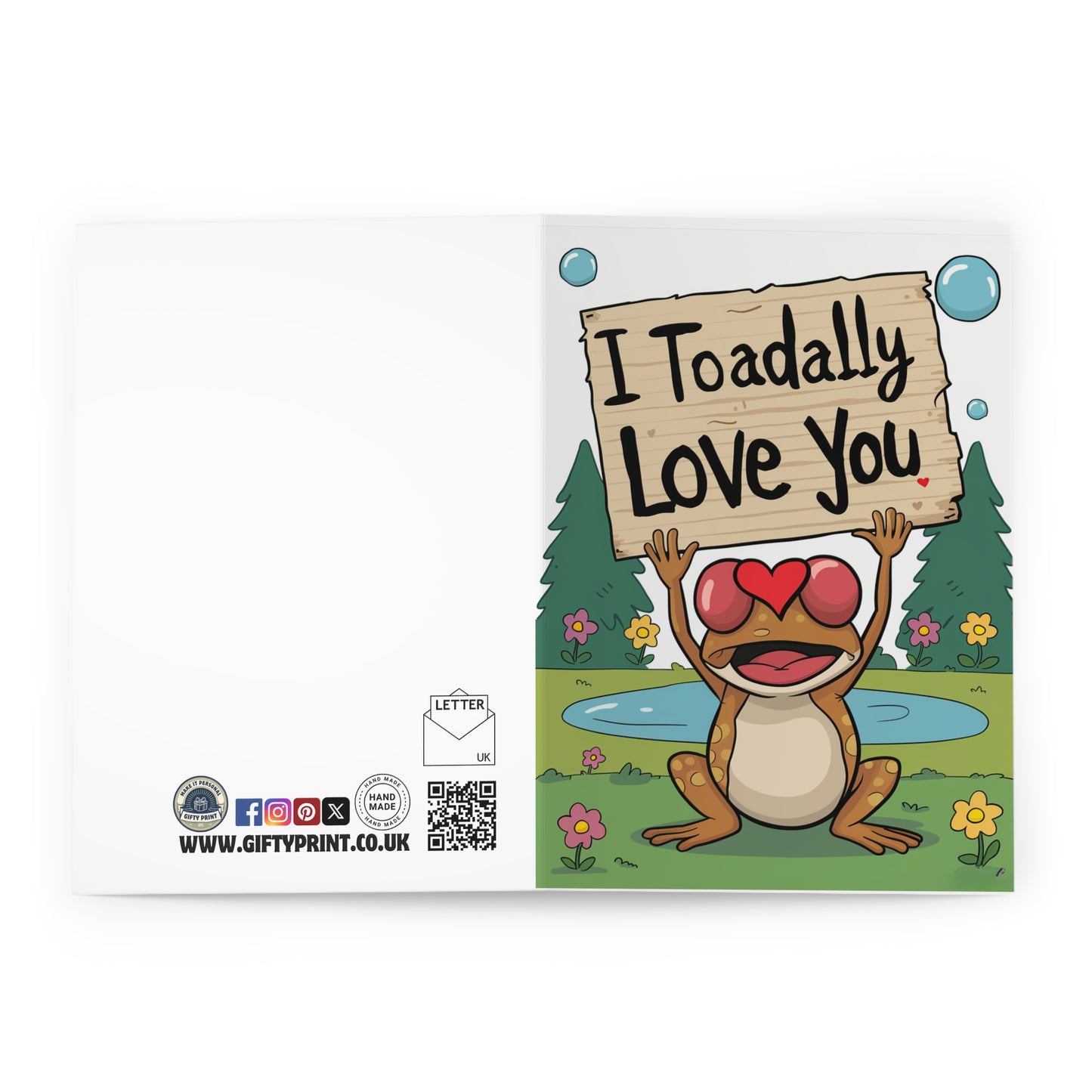 Open I Toadally Love You Toad Anniversary Card