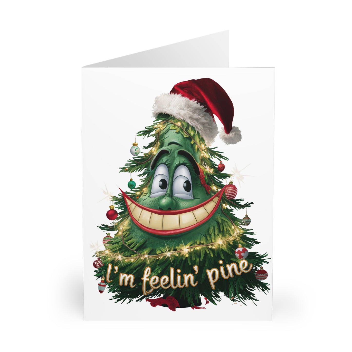 Front I'm Feelin Pine Tree Christmas Card