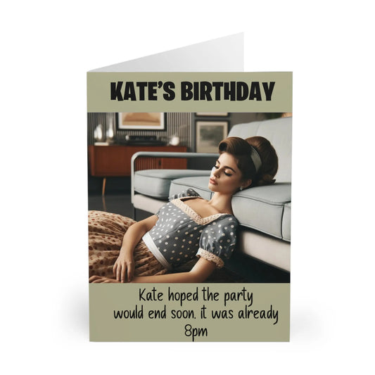 close up of Personalised Birthday Card Hope The Party Ends Soon