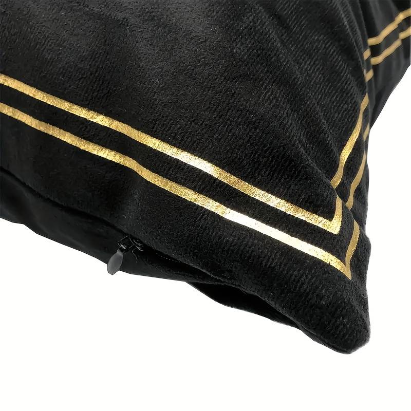 The King & Queen Black & Gold Cushion Cover Set