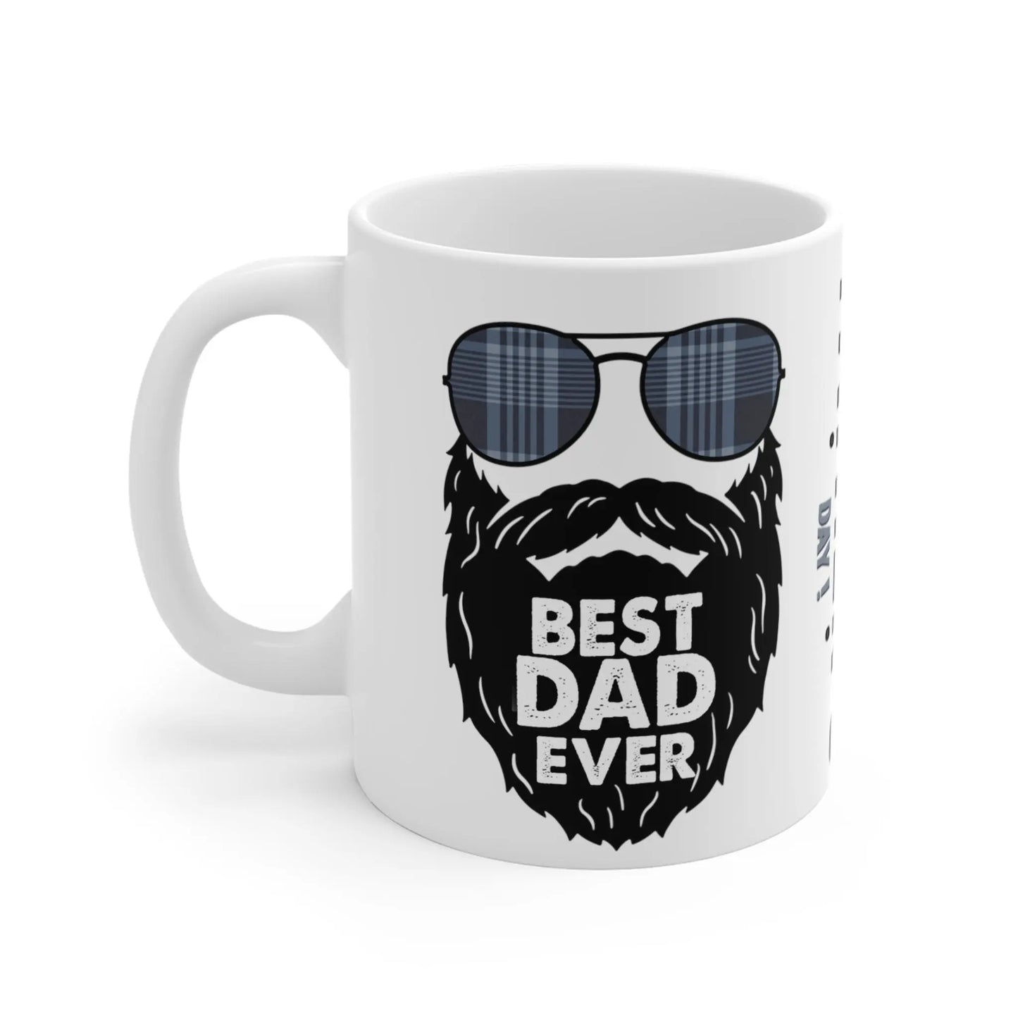 side view of Fathers Day Mug Bearded Dad Best Dad Ever