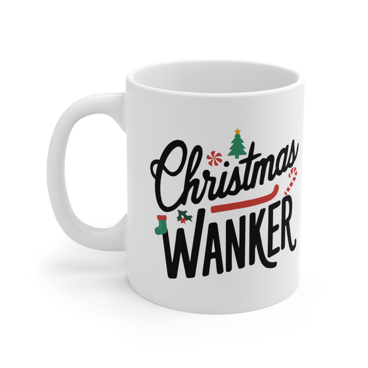 Left Funny Rude Christmas Mug Christmas Wanker