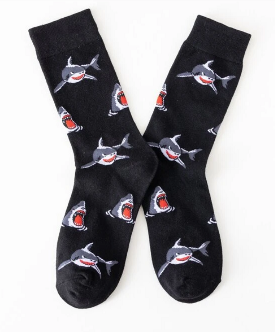 Unisex Black Sharks Socks Novelty Gift Socks