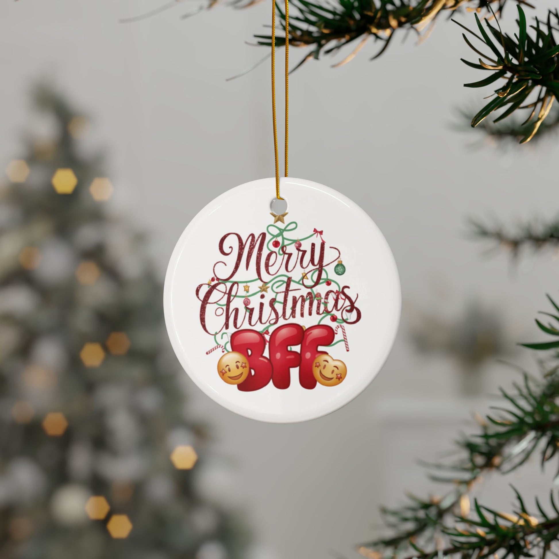 Merry Christmas BFF Christmas Tree Bauble tree