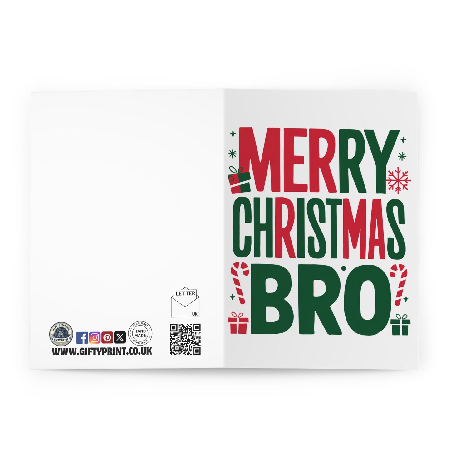 Open Merry Christmas Bro Brothers Christmas Card 