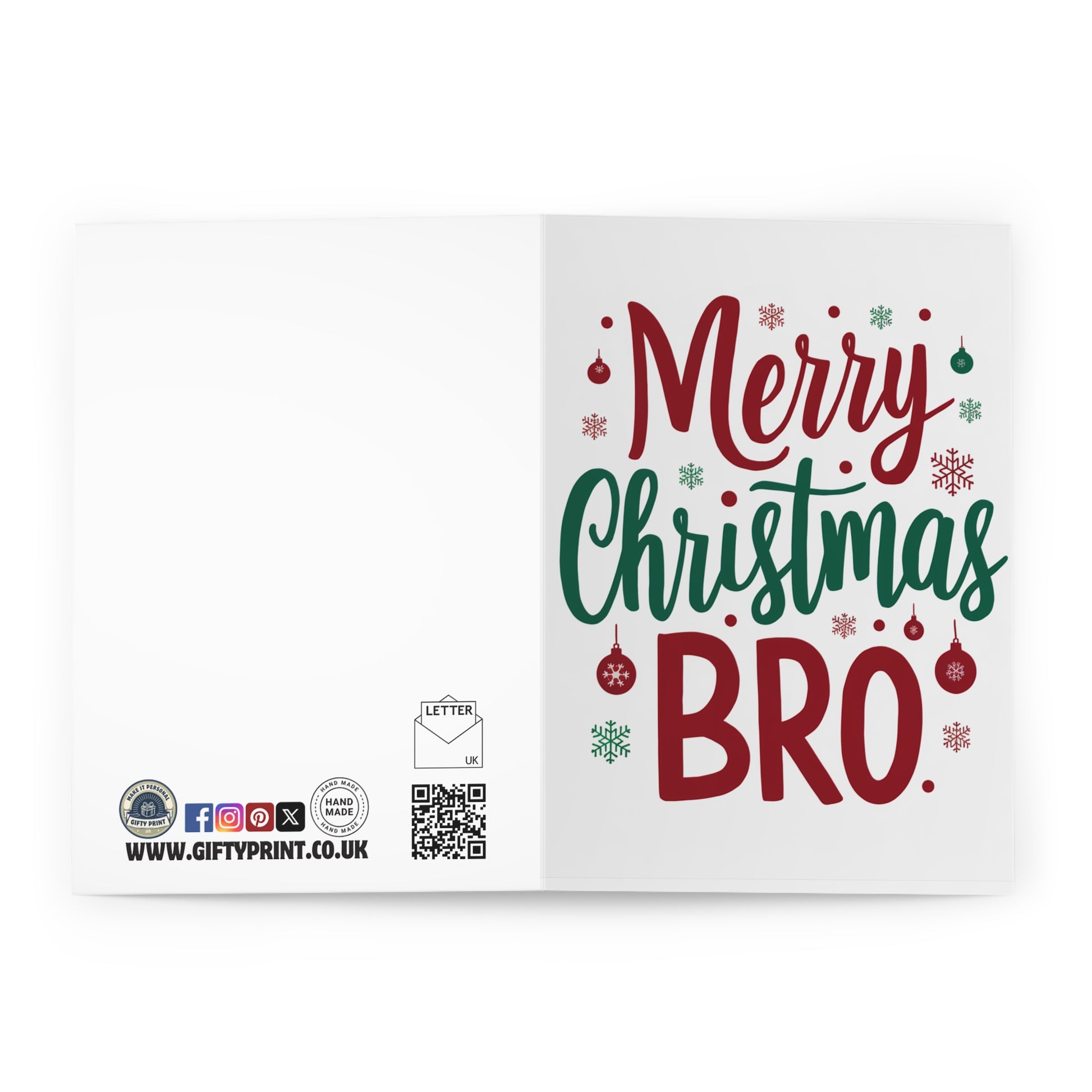 Open Merry Christmas Bro Christmas Card