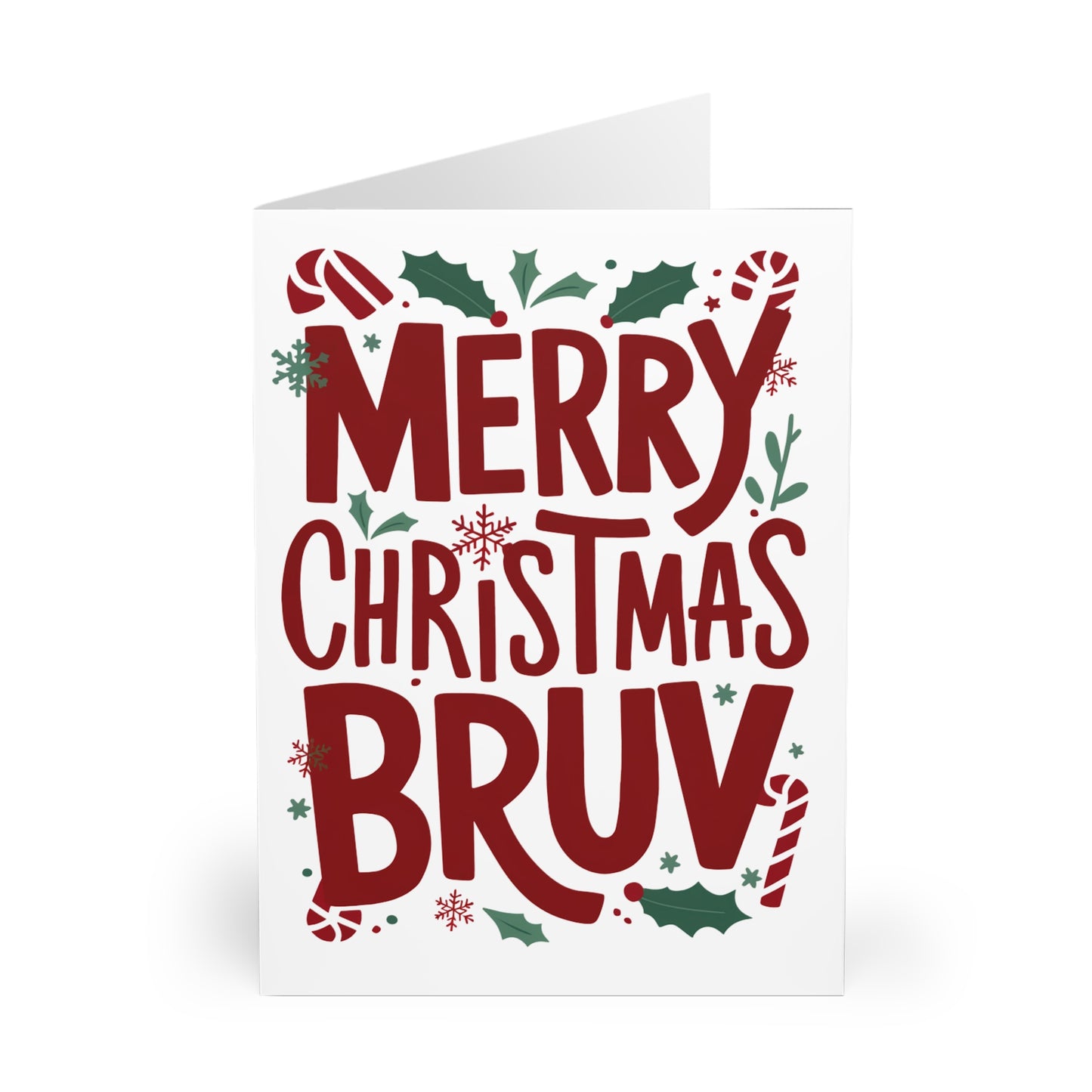 Front Merry Christmas Bruv Brothers Christmas Card 