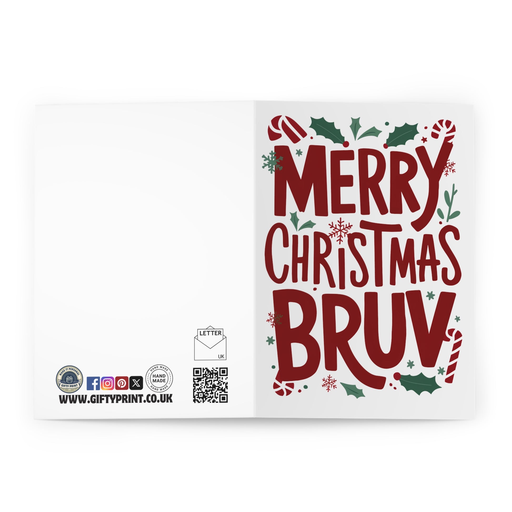 Open Merry Christmas Bruv Brothers Christmas Card 