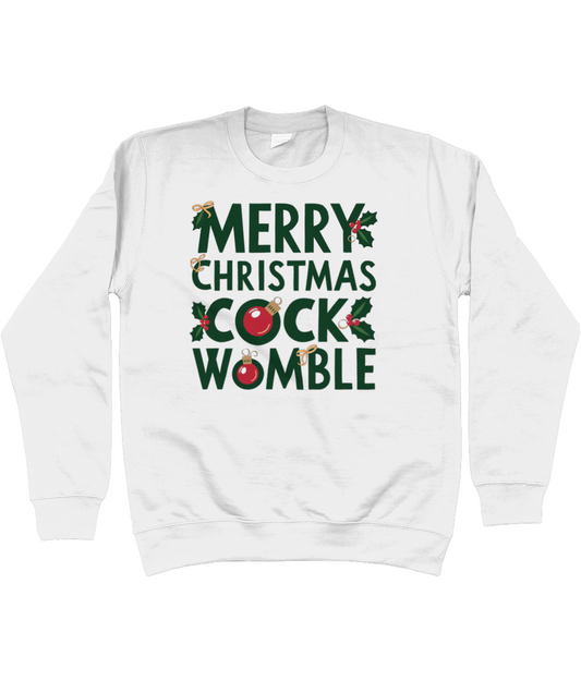 Merry Christmas Cock Womble Christmas Jumper