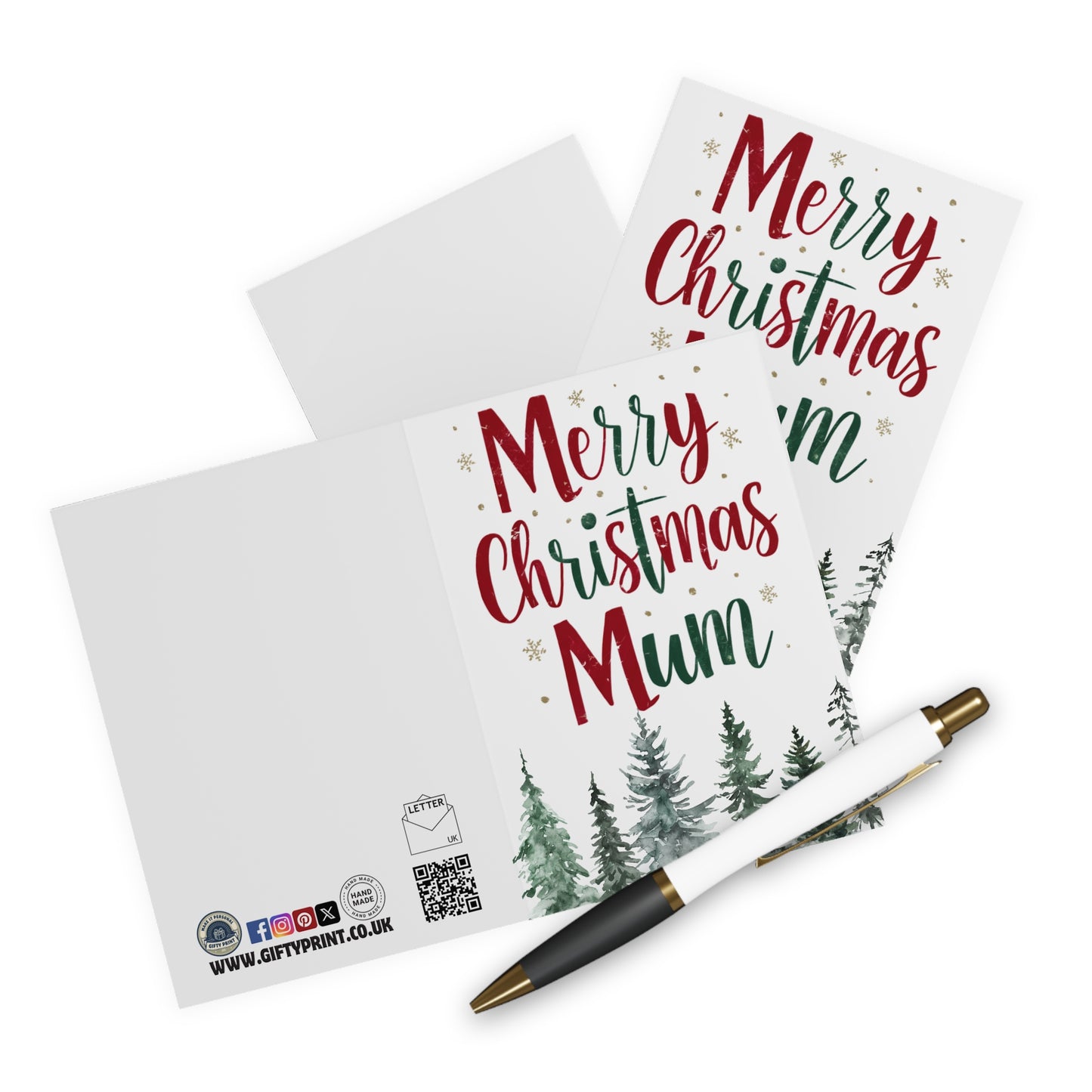 Context Merry Christmas Mum Christmas Trees Card