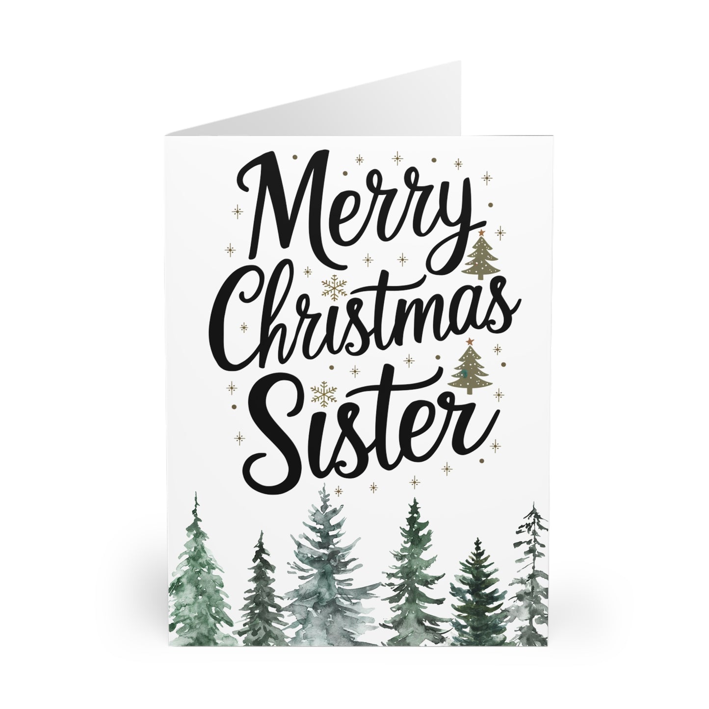 Front Merry Christmas Sister Christmas Card 