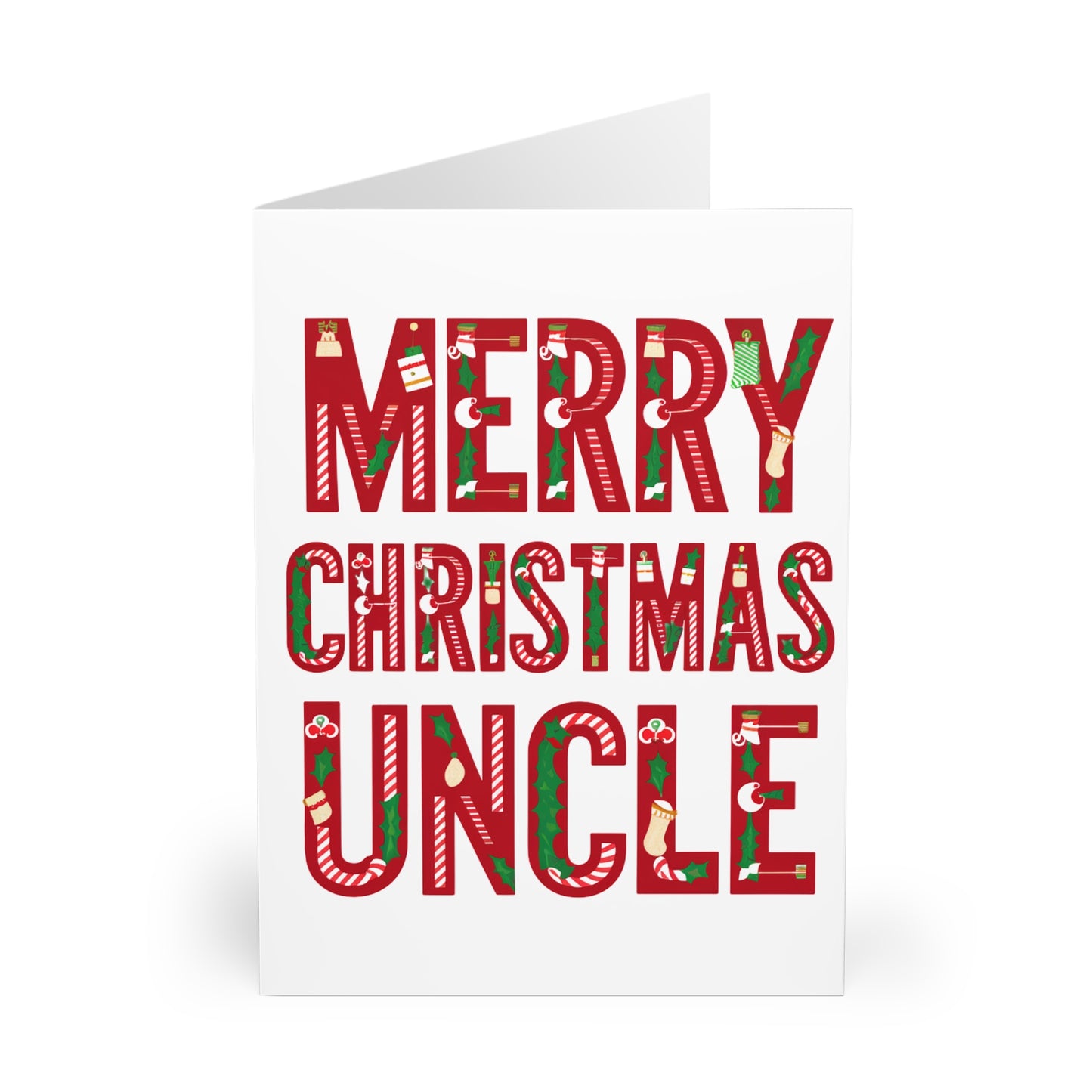 Front Merry Christmas Uncle Christmas Card  