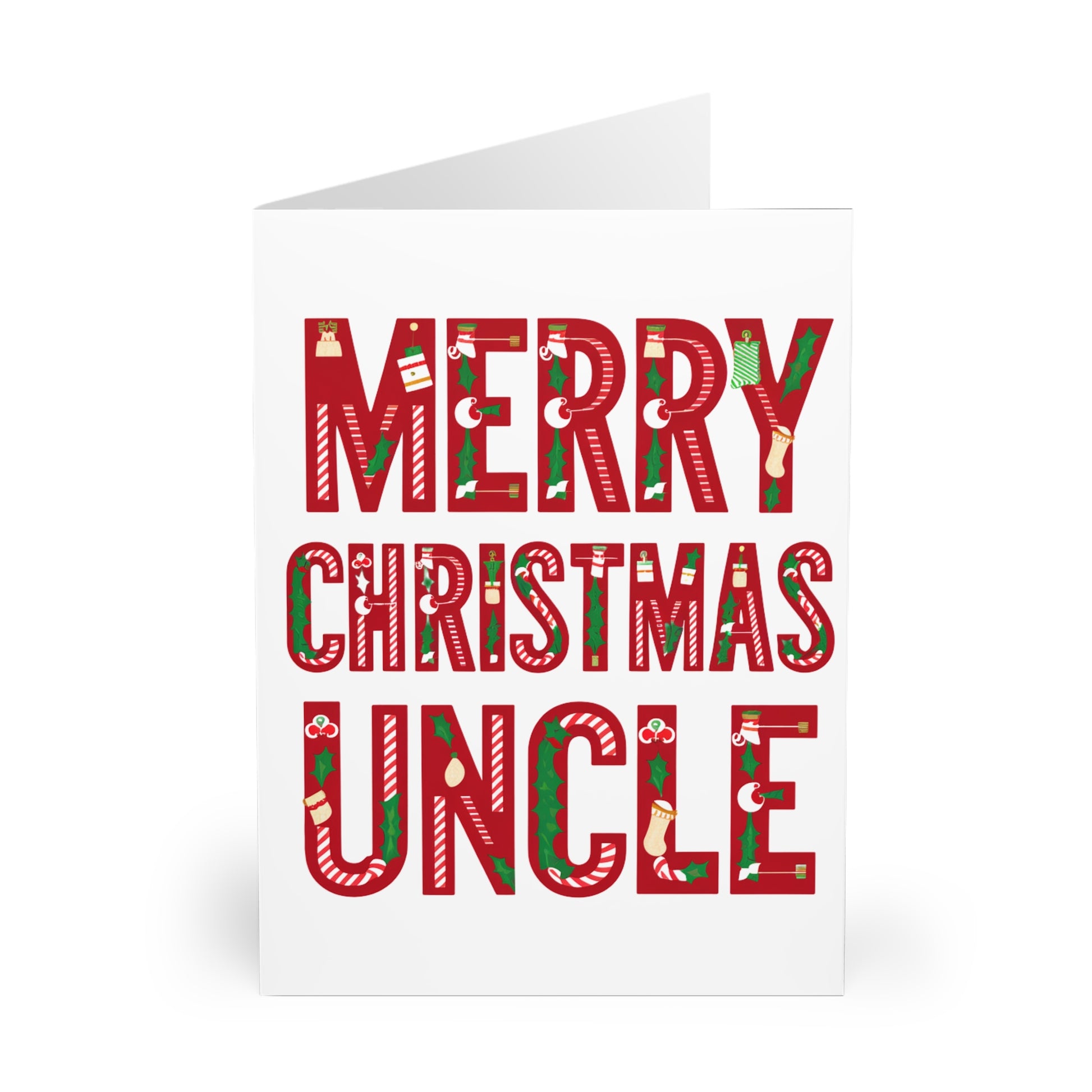 Front Merry Christmas Uncle Christmas Card  