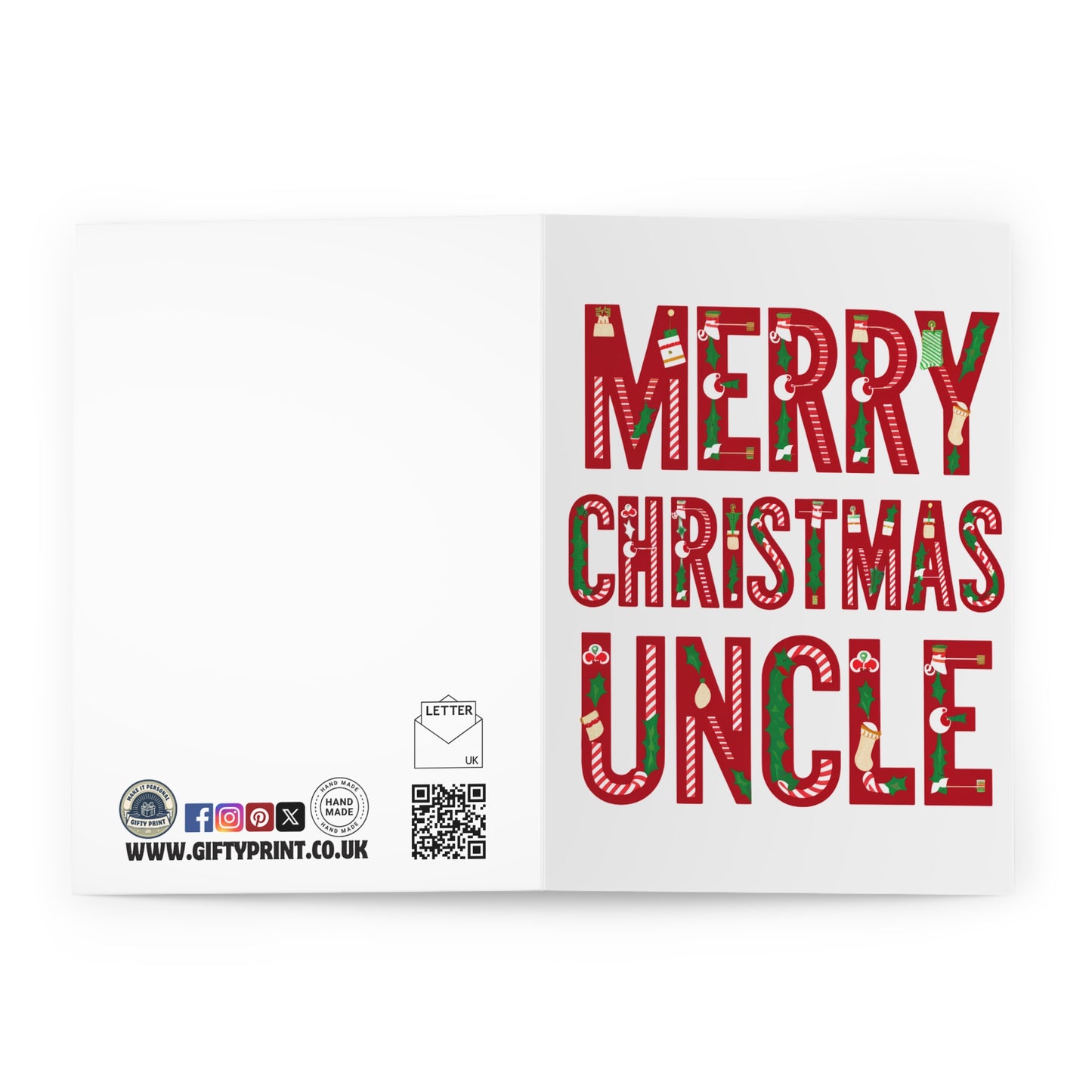 Open Merry Christmas Uncle Christmas Card  