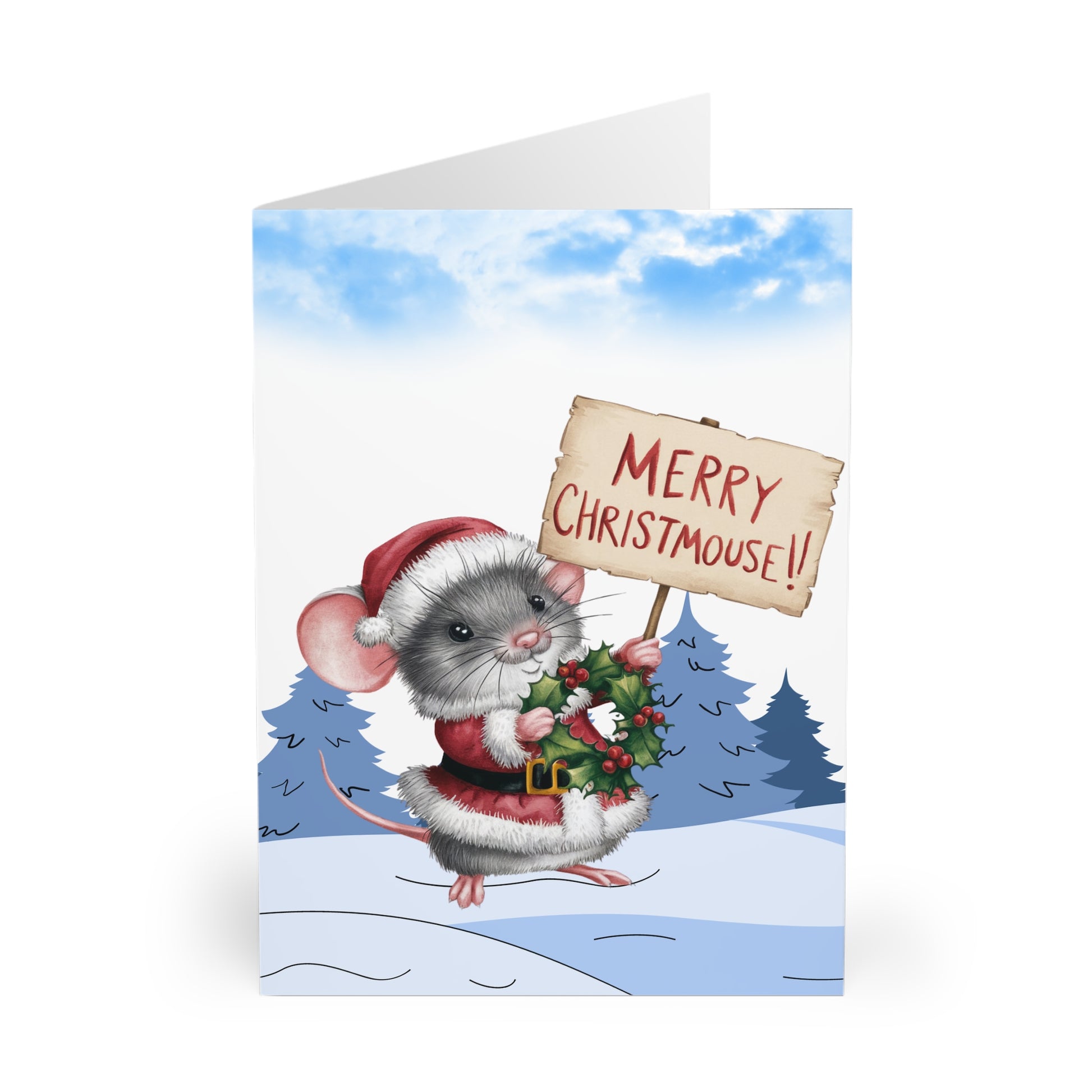 Front Merry Christmouse Mouse Christmas Card