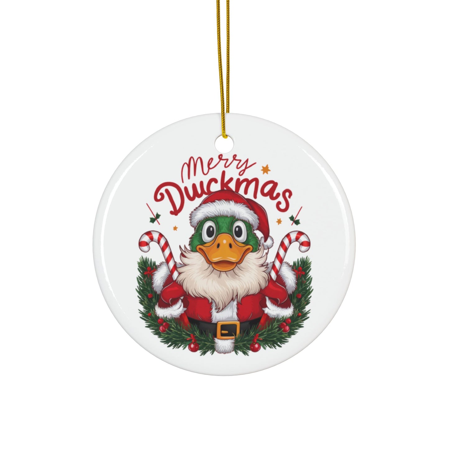 Merry Duckmas Duck Christmas Tree Bauble 