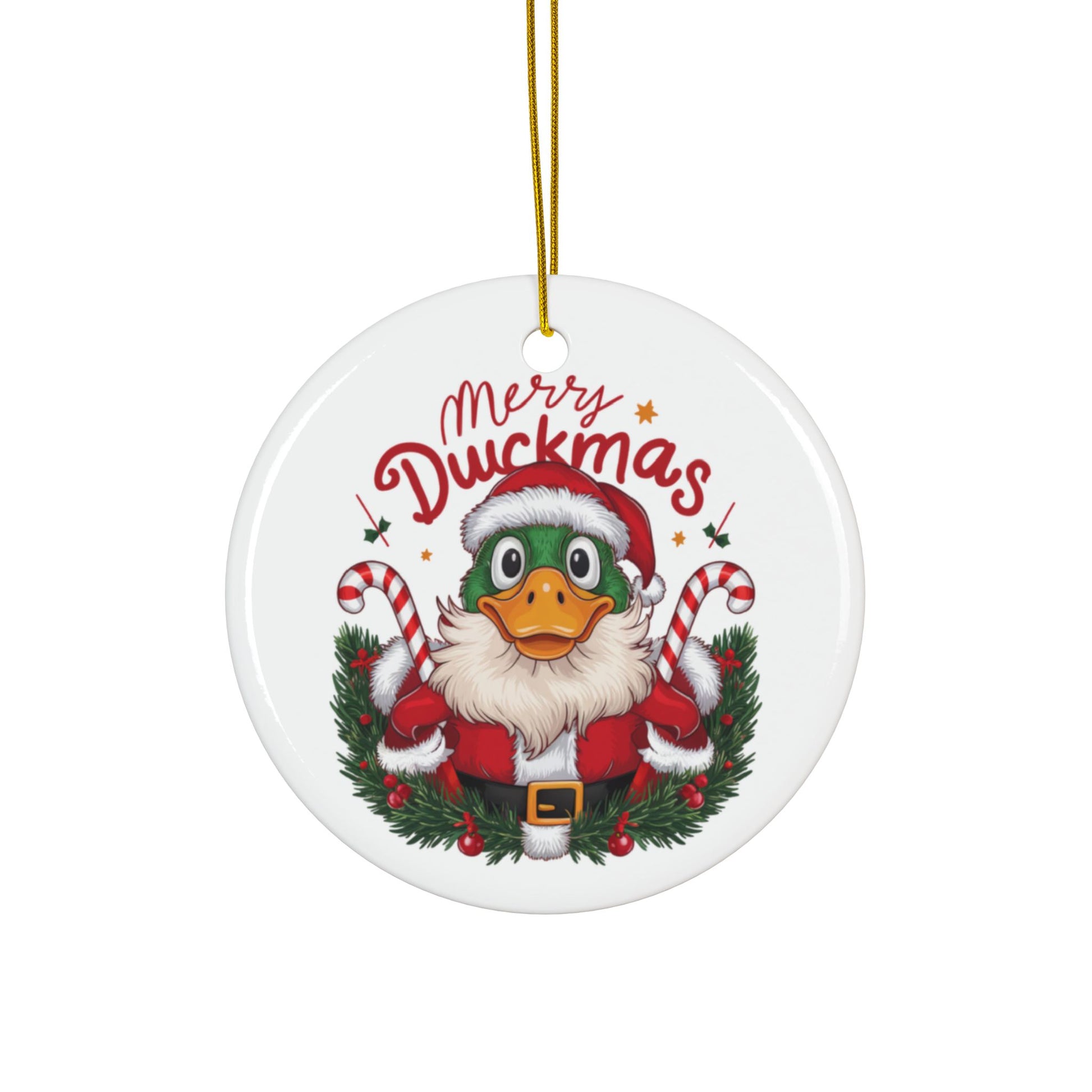 Merry Duckmas Duck Christmas Tree Bauble 