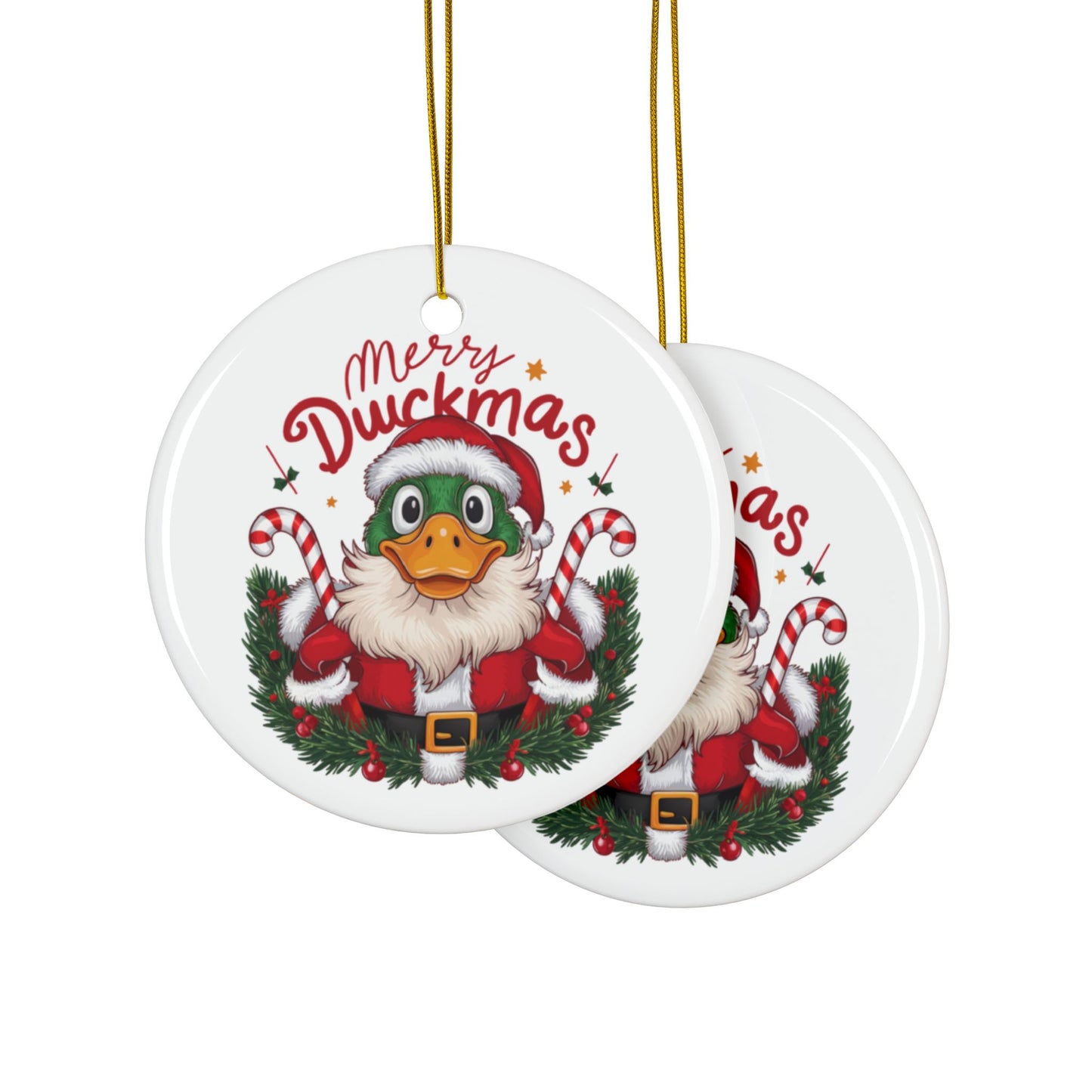 Merry Duckmas Duck Christmas Tree Bauble Context 