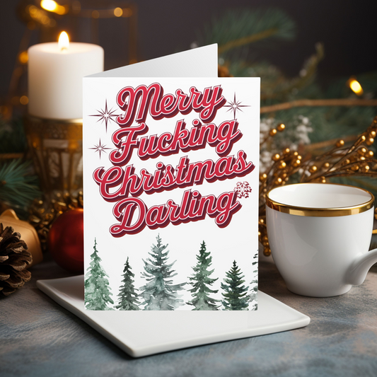 Merry Fucking Christmas Darling Funny Christmas Card