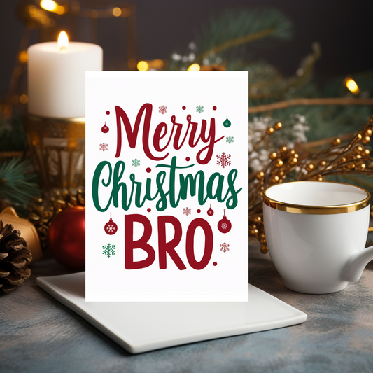 Merry Christmas Bro Christmas Card