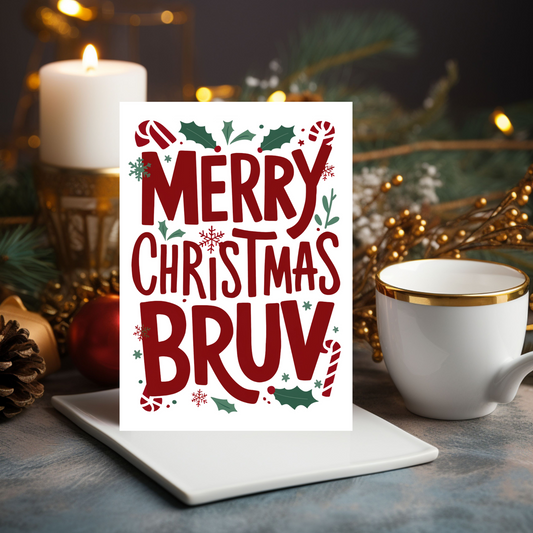 Merry Christmas Bruv Brothers Christmas Card