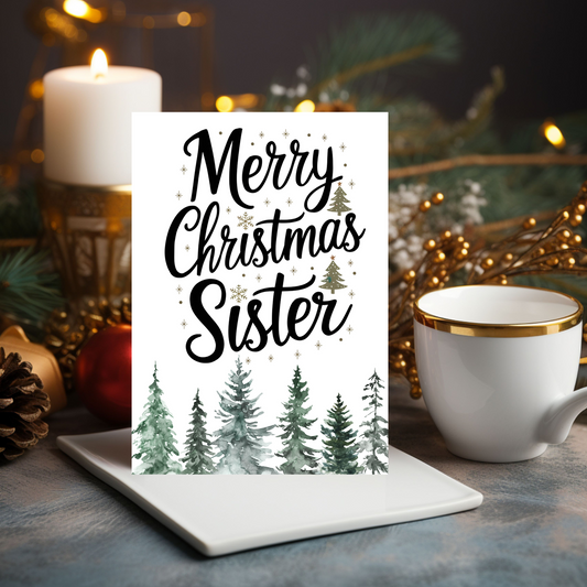 Merry Christmas Sister Christmas Card