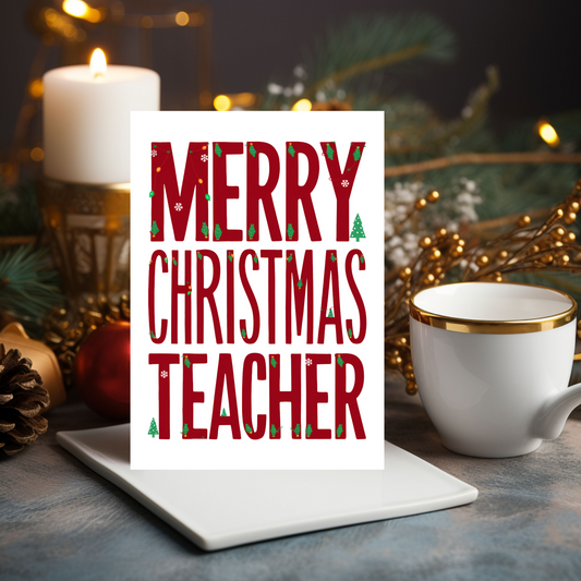 Merry Christmas Teacher Christmas Card