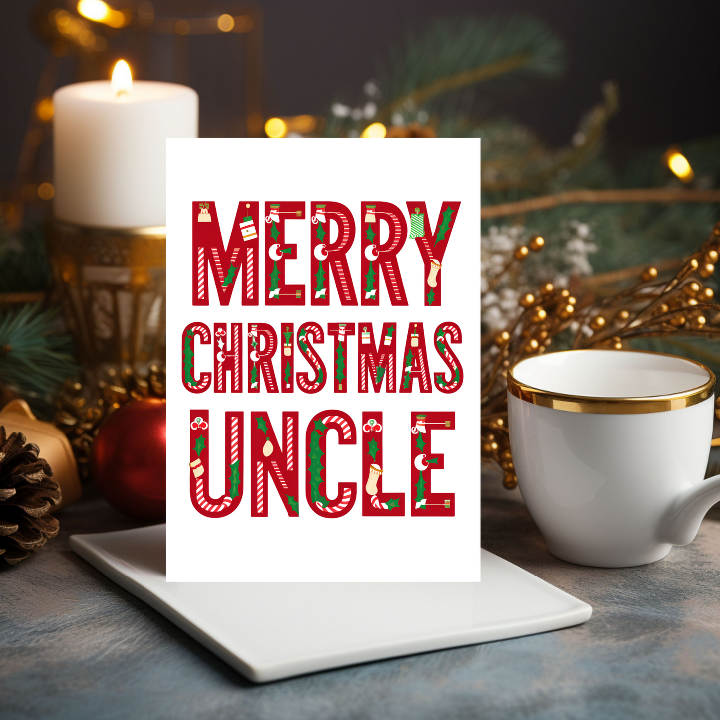 Merry Christmas Uncle Christmas Card