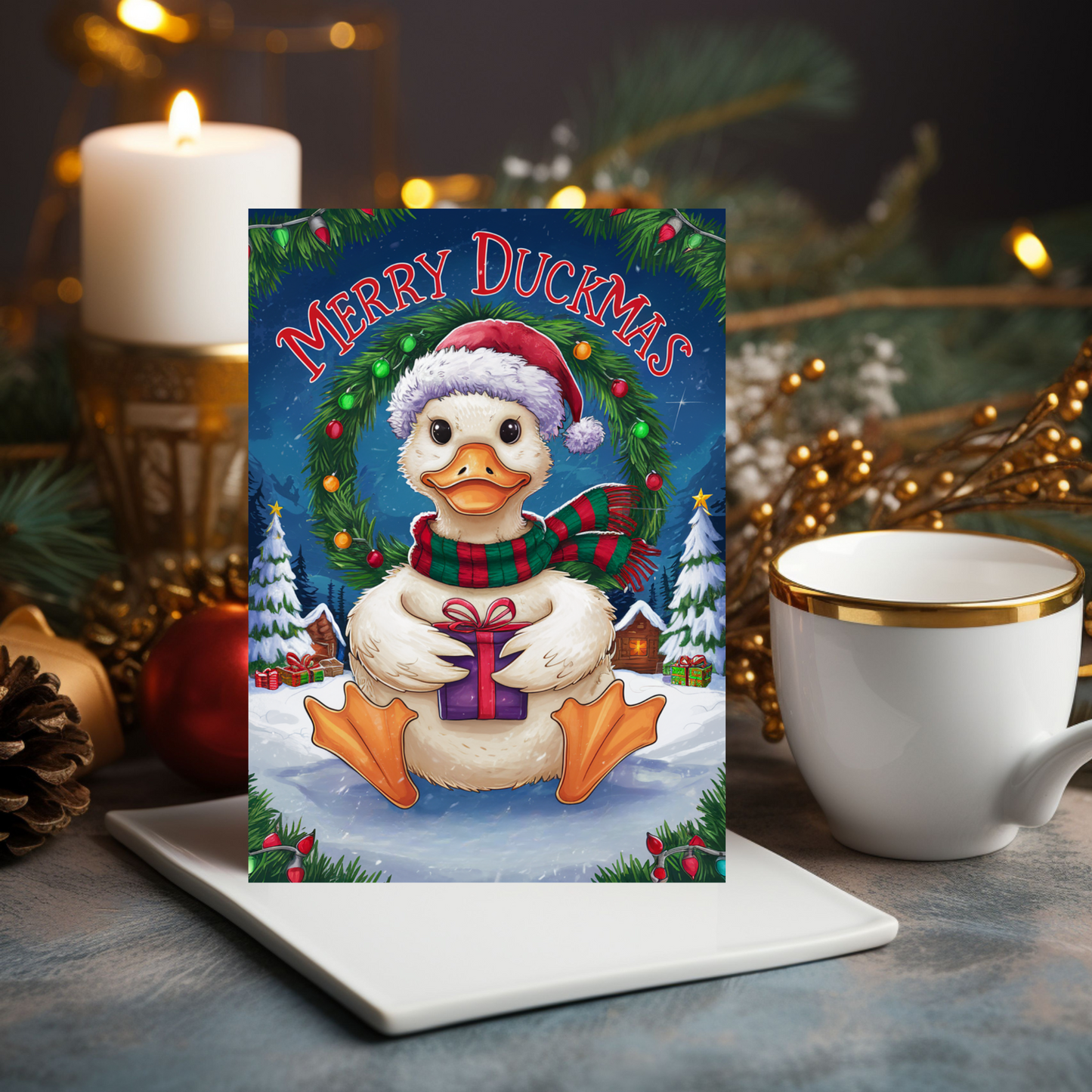 Merry Duckmas Duck Christmas Card