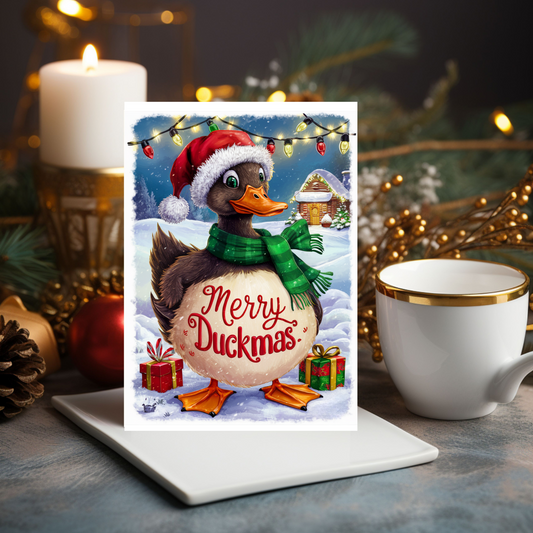 Merry Duckmas Duck Christmas Card