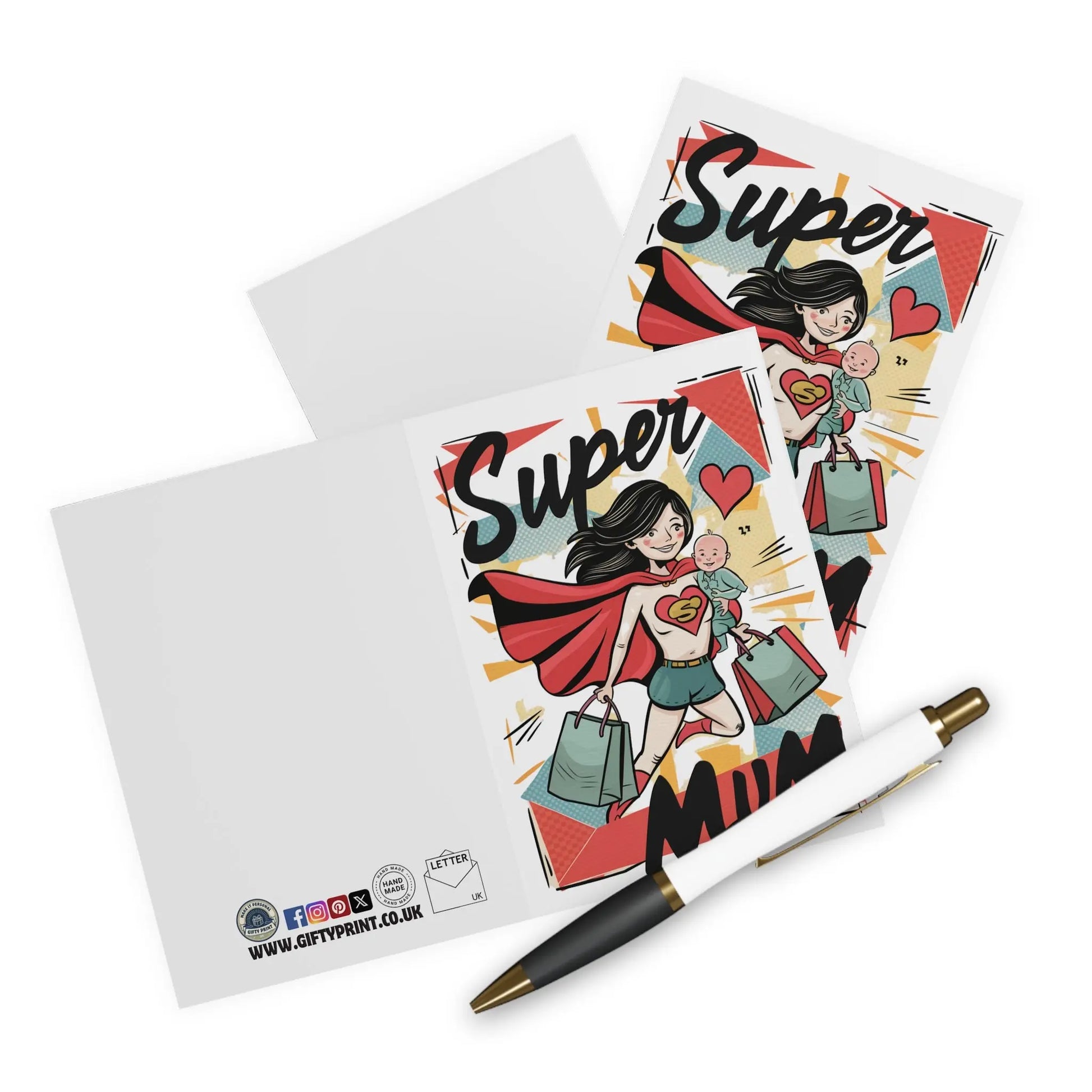 Context view of Mothers Day Cards Super Hero Mum Design